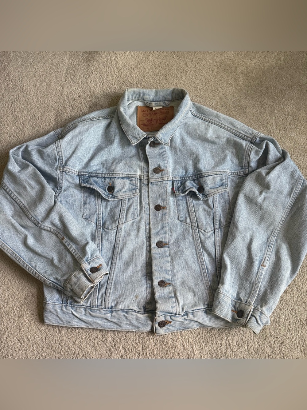 Levi's Vintage 90s Trucker Jean Jacket - 70598 4834 USA - Medium Lightwash Denim